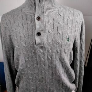 Polo Ralph Lauren Gray Cable Knit Turtleneck